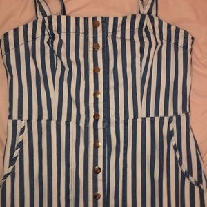 Blue and white striped dress.  Forever 21